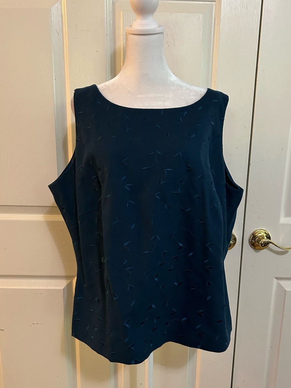 Vintage Amanda Smith cerulean wool tank/vest, 20W